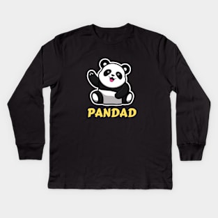 Panda Dad | Panda Pun Kids Long Sleeve T-Shirt